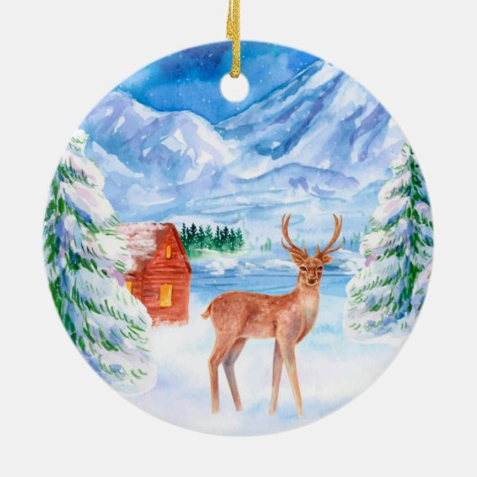 Kerstversiering 2 gezichten keramisch ornament (Achterkant)