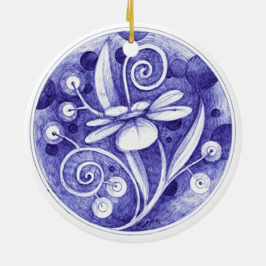 kerstversiering 2 keramisch ornament (Achterkant)