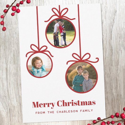 Kerstversiering 3 Foto Feestdagenkaart