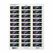 Kerstversiering 4 etiket (Full Sheet)