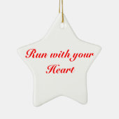 kerstversiering 5K voor runners, Star Keramisch Ornament (Rechts)