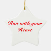 kerstversiering 5K voor runners, Star Keramisch Ornament (Voorkant)