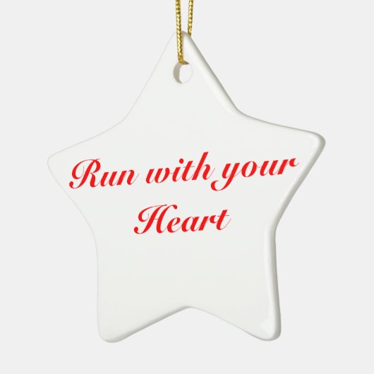 kerstversiering 5K voor runners, Star Keramisch Ornament (Links)