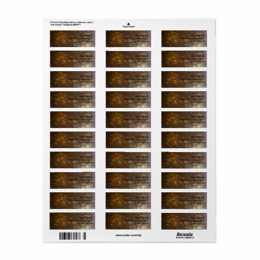 Kerstversiering 6 etiket (Full Sheet)