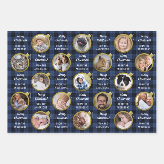 kerstversiering Aangepaste tekst Aangepaste tekst Inpakpapier Vel (Voorkant 3)