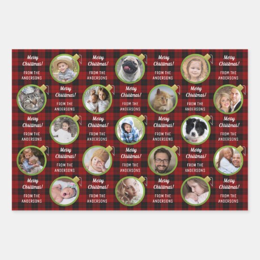 kerstversiering Aangepaste tekst Aangepaste tekst Inpakpapier Vel (Voorkant)