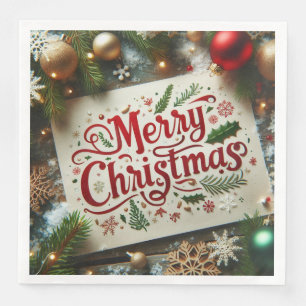 Kerstversiering achtergrond servet