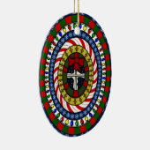 Kerstversiering afspelen keramisch ornament (Rechts)