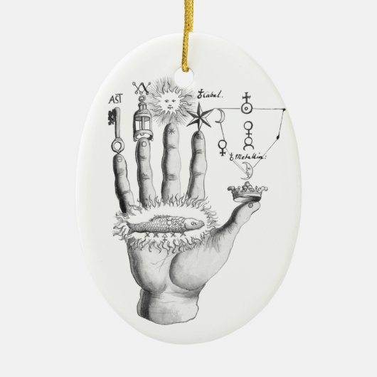 kerstversiering - Alchemy-teken Keramisch Ornament (Voorkant)
