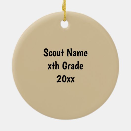 kerstversiering ambassadeur Scout Keramisch Ornament (Achterkant)