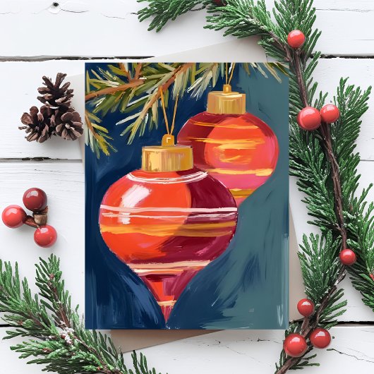 Kerstversiering Aquarel Vintage Feestdagenkaart