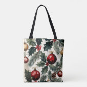 Kerstversiering, Auteur Natasha Us Tote Bag (Achterkant)