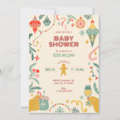 Kerstversiering baby shower Uitnodiging (Voorkant)