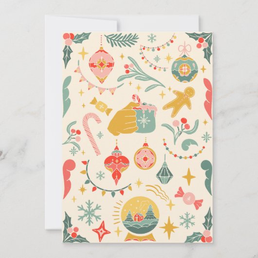 Kerstversiering baby shower Uitnodiging (Achterkant)