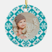 Kerstversiering - Baby's eerste kerst Keramisch Ornament (Voorkant)