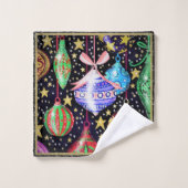 kerstversiering bad handdoek (Wasdoekje)