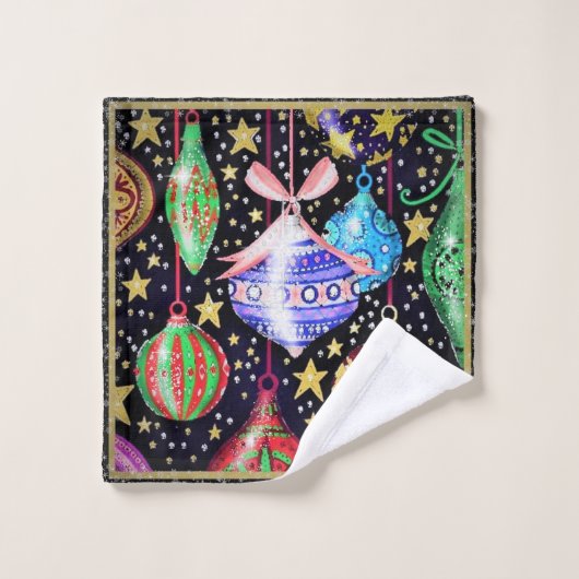 kerstversiering bad handdoek (Wasdoekje)