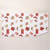 kerstversiering badhanddoek (Badhanddoek)