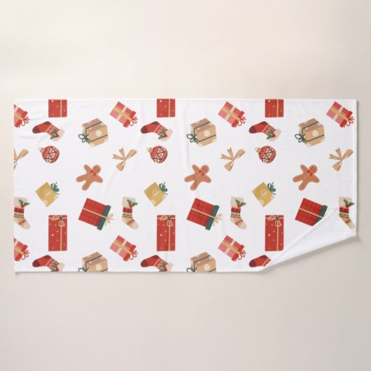 kerstversiering badhanddoek (Badhanddoek)