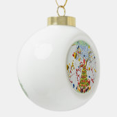Kerstversiering bal keramische bal ornament (Links)