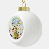 Kerstversiering bal keramische bal ornament (Rechts)