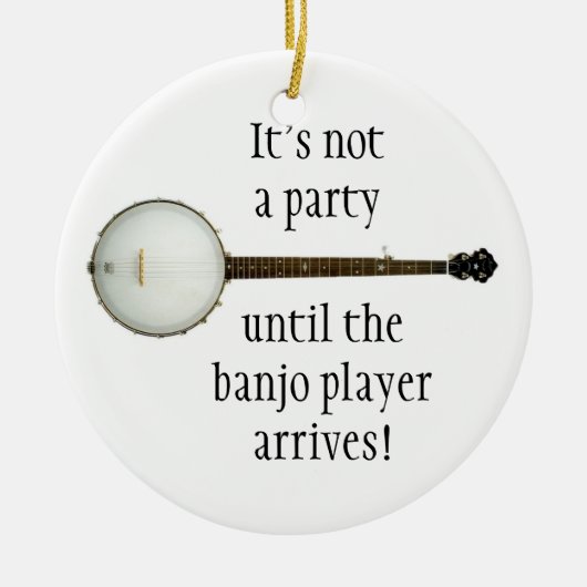 kerstversiering BANJO Keramisch Ornament (Voorkant)
