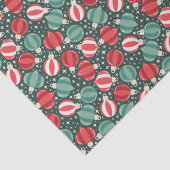 Kerstversiering Baubles rood groen Tissuepapier (Detail)