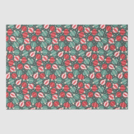 Kerstversiering Baubles rood groen Tissuepapier