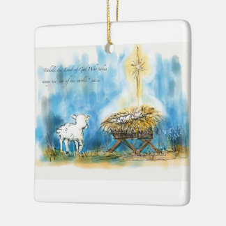 kerstversiering "Behold the Lamb" Keramisch Ornament