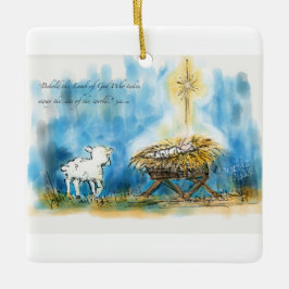 kerstversiering "Behold the Lamb" Keramisch Ornament