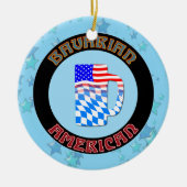 kerstversiering Beiers-Amerikaans Duits Keramisch Ornament (Voorkant)