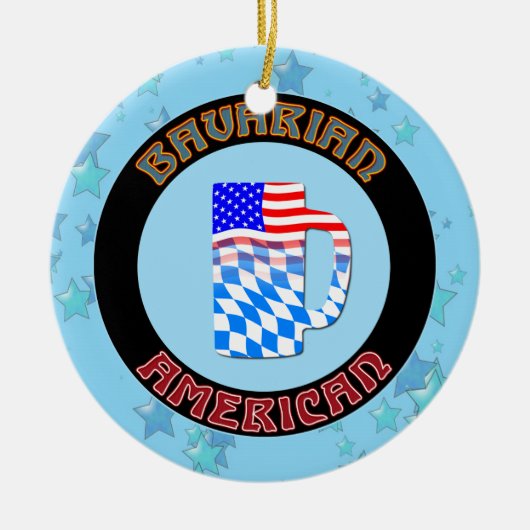 kerstversiering Beiers-Amerikaans Duits Keramisch Ornament (Voorkant)