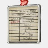 kerstversiering bibliotheek Vervaldatum familie Metalen Ornament (Links)