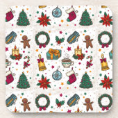 kerstversiering bier onderzetter (Voorkant)