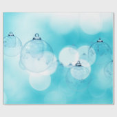 Kerstversiering blauw cadeaupapier (Vlak)