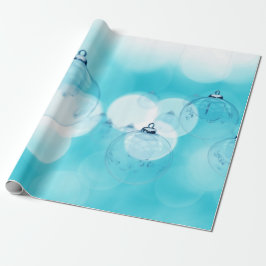 Kerstversiering blauw cadeaupapier