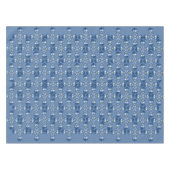 kerstversiering Blauwe Elegante Feestdagen Tablecl Tafelkleed (Voorkant (Horizontaal))