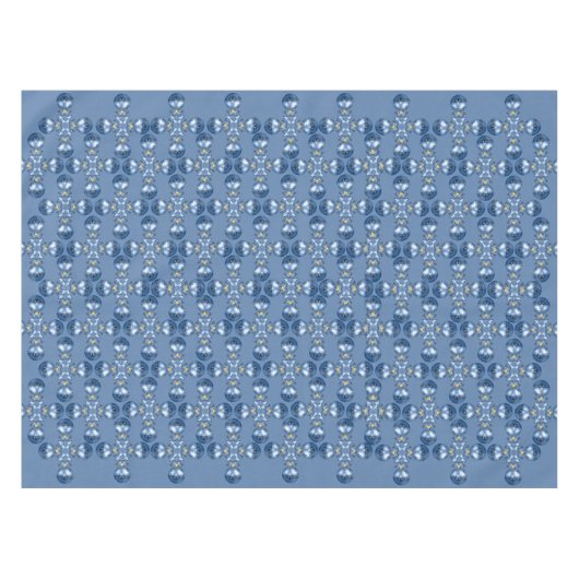 kerstversiering Blauwe Elegante Feestdagen Tablecl Tafelkleed (Voorkant (Horizontaal))