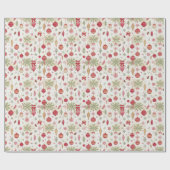 Kerstversiering Botanicals Kerstmis Cadeaupapier (Vlak)