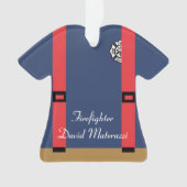 kerstversiering brandweerman ornament (voorkant)