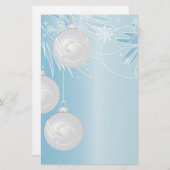 kerstversiering briefpapier (Voorkant / Achterkant)