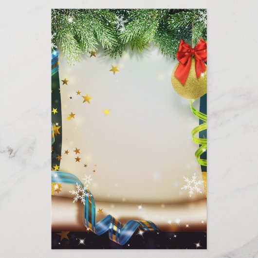 kerstversiering briefpapier (Voorkant)