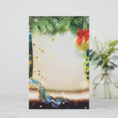 kerstversiering briefpapier (Staand voorkant)