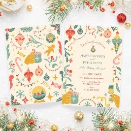 Kerstversiering bruiloft Uitnodiging