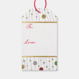 kerstversiering cadeaulabel