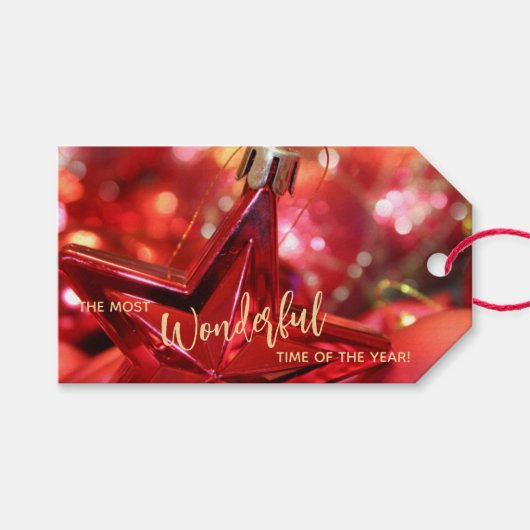 kerstversiering cadeaulabel (Voorkant (Horizontaal))