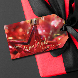 kerstversiering cadeaulabel