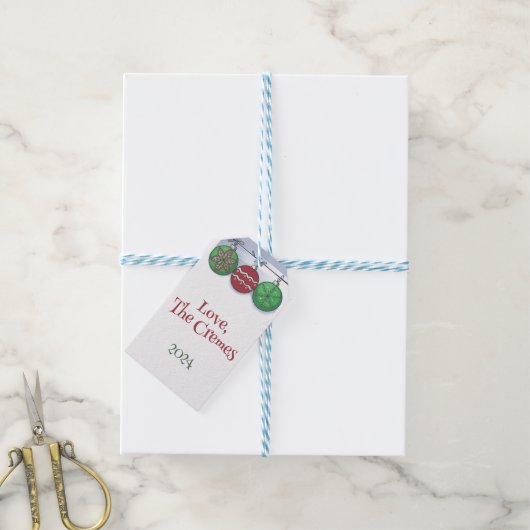 kerstversiering cadeaulabel (Met Touw)