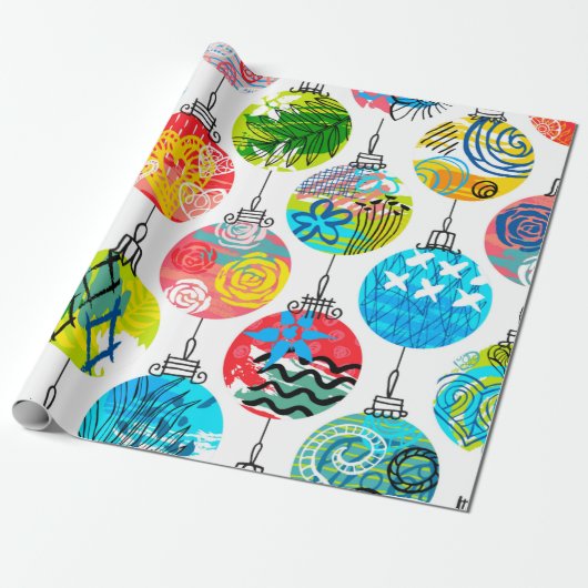 kerstversiering cadeaupapier (Uitgerold)