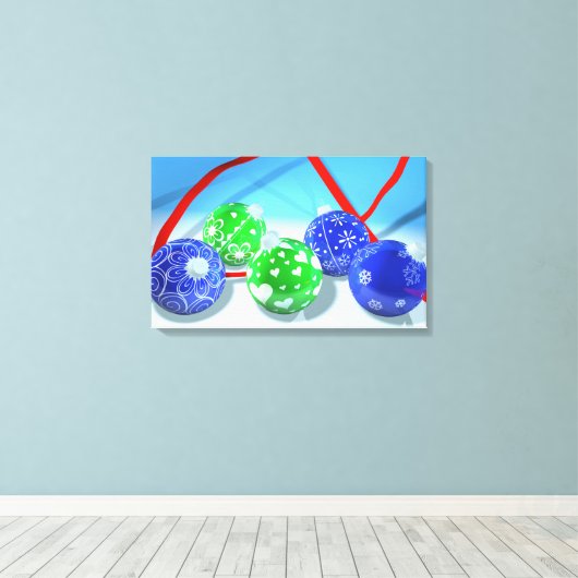 kerstversiering canvas afdruk (Insitu (Houten vloer))